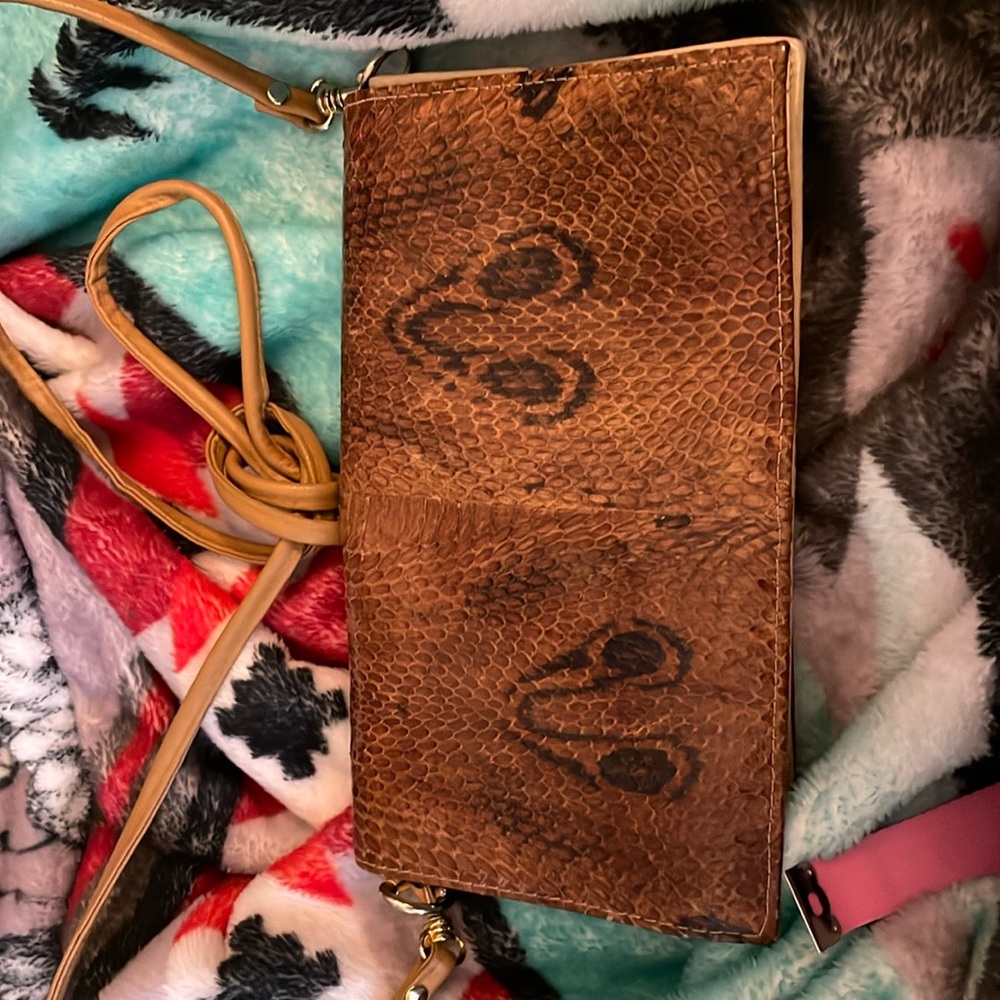 Snakeskin clutch